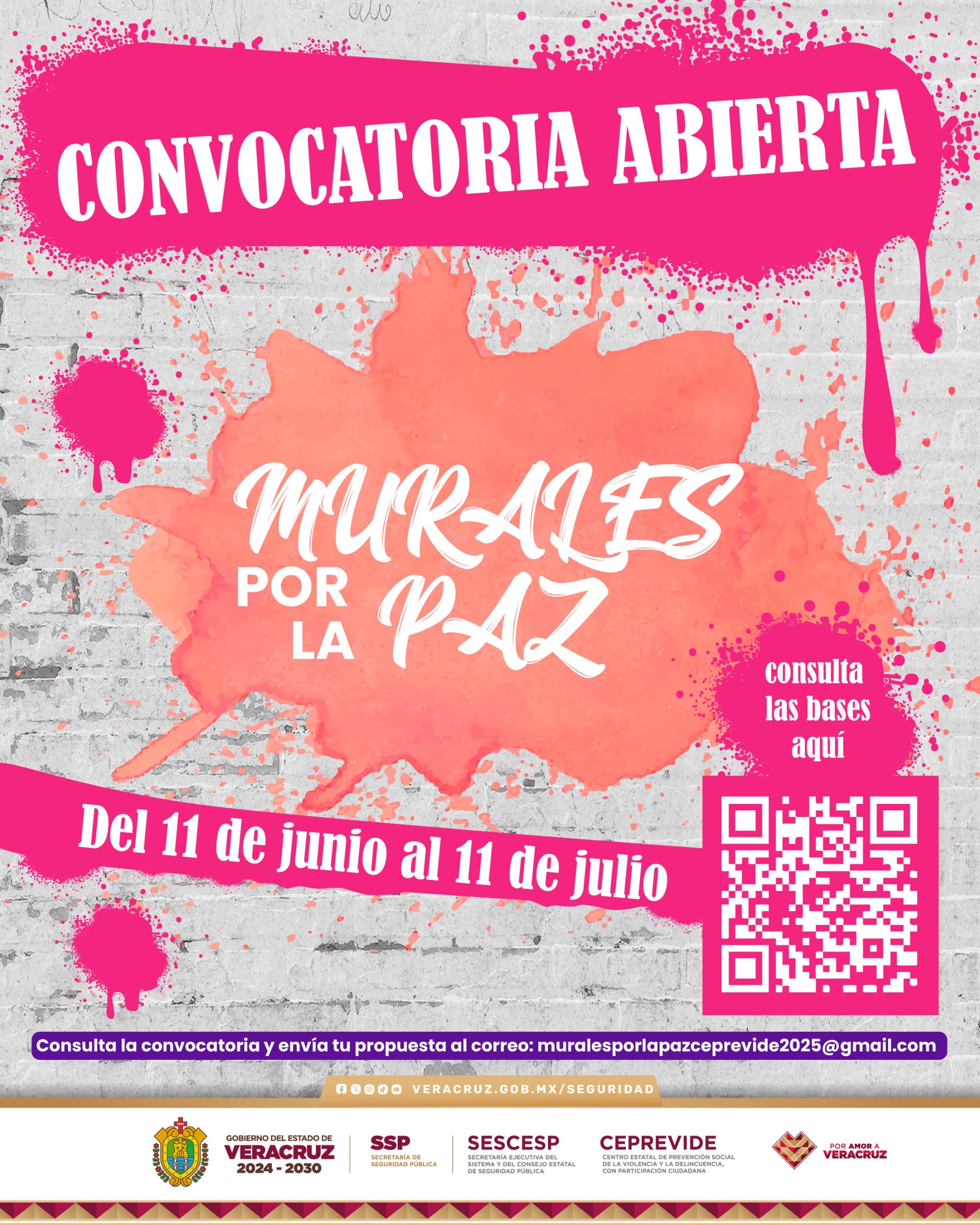 Convoca Veracruz a jóvenes para pintar murales por la paz en sus escuelas